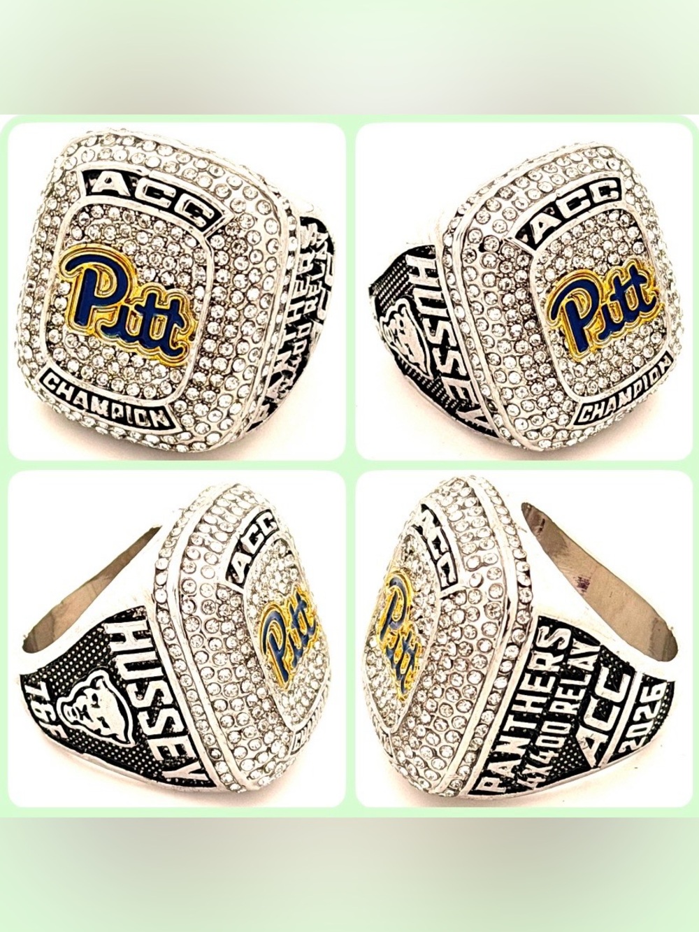 3 pcs - 2026 Pitt Panthers ACC 4x400 Relay Championship Ring